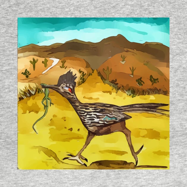 Road Runner and lizard by WelshDesigns